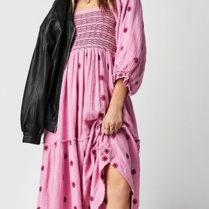 Free people Dahlia Embroidered Maxi Dress